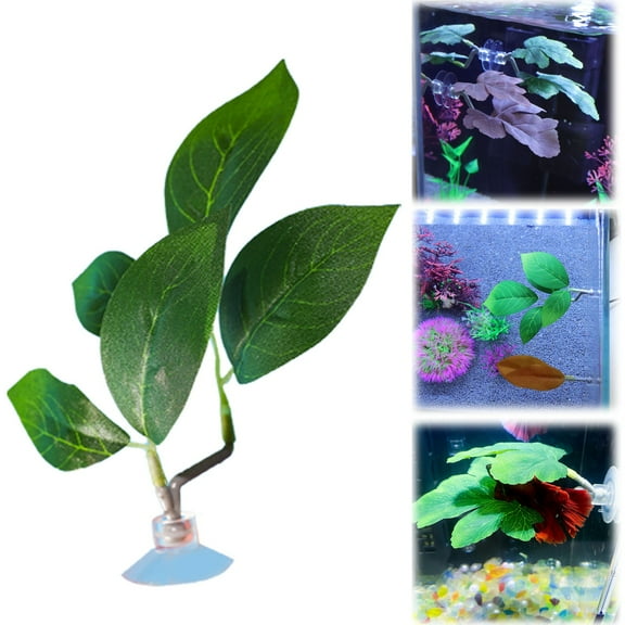 Clearance! Aquarium and Fish Tank Decoration | Plastic Water Fish Rest and Egg Laying Leaves | Realistic Design Creating a Natural Aquarium Environment