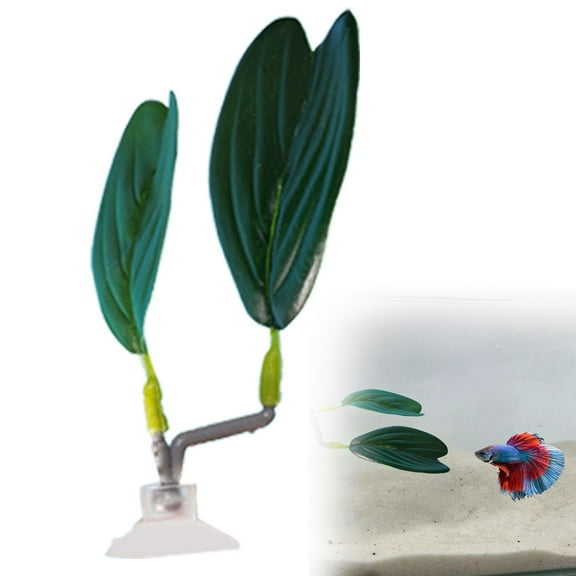 Clearance! Aquarium and Fish Tank Decoration | Plastic Water Fish Rest and Egg Laying Leaves | Realistic Design Creating a Natural Aquarium Environment