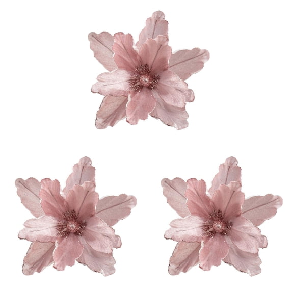 Clearance Artificial Christmas Flower Ornament, Decorative Stem for Christmas Tree and Table Display PK