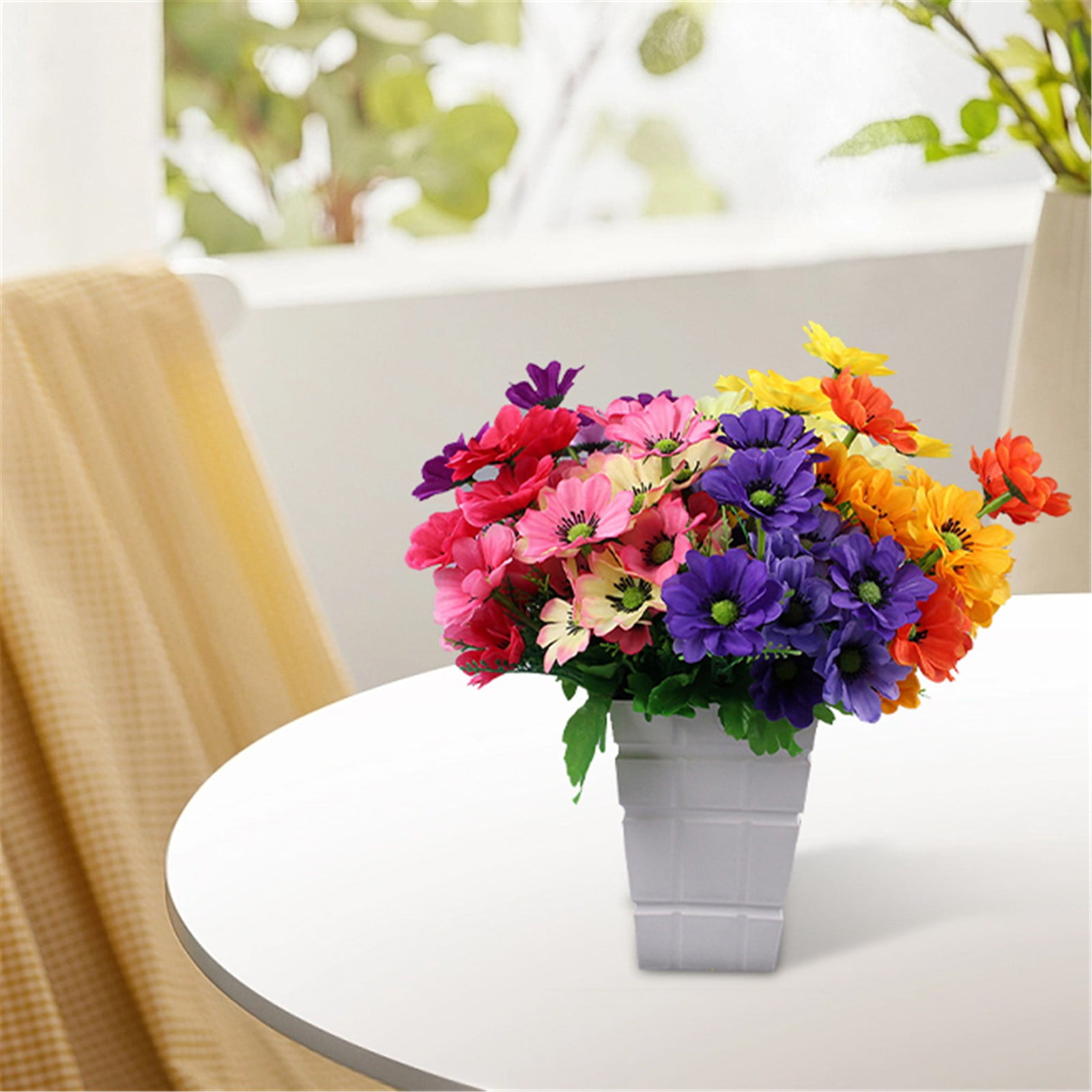 Clearance Artificial Daisies Flowers Silk Daisy Plants Bundles Faux