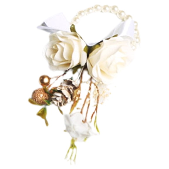 Clearance! Artificial Flowers Decoration FNGZ Wrist Flower Set Flower Set Artificial Hand Flower and Boutonniere Set for Homecoming Graduation Prom Bridal Wedding Party