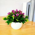 thumbnail image 1 of Clearance! Artificial Flowers In Pot Decor Flower Arrangements 21 Head Plants Flowers Bouquets In Pot Table Centerpieces Holiday Dinning Coffee Room Table Kitchen Decoration, 1 of 4