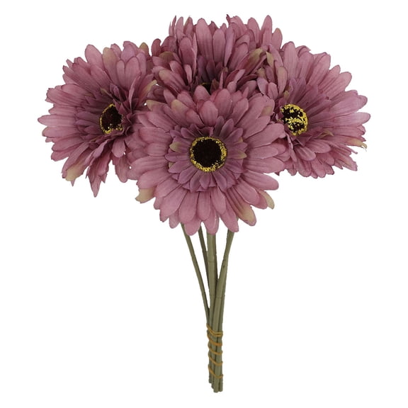 Clearance!Artificial Gerbera Bouquets, Faux Daisy Flower Bundles Fake Floral Arrangements,Realistic Rustic Country Style Bouquets for Bridal Wedding Home Hotel Table Centerpieces Indoor Decor,Lotus