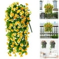 thumbnail image 1 of Clearance! Artificial Hanging Flowers Mums Artificial Flowers for Decoration Hanging Plants Faux Flower Bouquet for Wall Home Garden Wedding Outdoor Spring Decor, 1 of 5