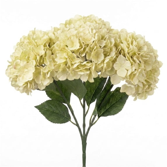 Clearance! Artificial Hydrangea Flowers, Faux Silk Hydrangea with Long Stems, Home Wedding Decor, Table Centerpieces, Party Decorations, Green