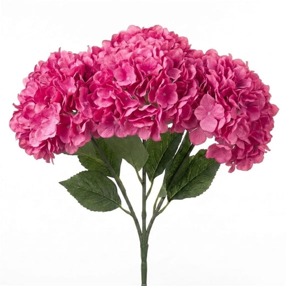 Clearance! Artificial Hydrangea Flowers, Faux Silk Hydrangea with Long Stems, Home Wedding Decor, Table Centerpieces, Party Decorations, Red
