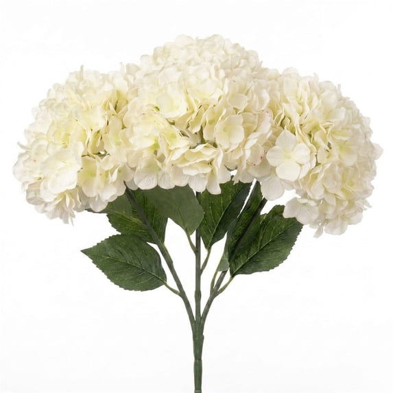 Clearance! Artificial Hydrangea Flowers, Faux Silk Hydrangea with Long Stems, Home Wedding Decor, Table Centerpieces, Party Decorations, White