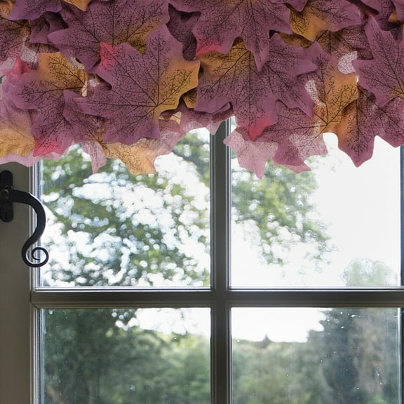 Clearance Artificial flowers under $1,50 Pack Artificial Maple Leaves Fall Leaves Faux Autumn Leaves For Thanksgiving/Wedding//Wreaths Decor/Scrapbooking Crafts [Purple]