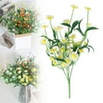thumbnail image 1 of Clearance Artificial flowers under $1,Arisefrom Artificial Outdoor Flowers ，5 Prong Bunch Of Water Plants Daisies Model House Soft Decoration Wedding Home Decoration Artificial Flowers, 1 of 9