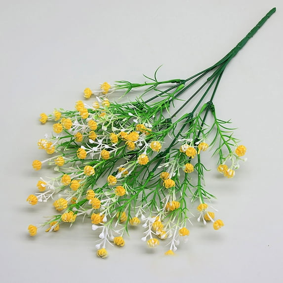Clearance Artificial flowers under $1,Artificial Flower Plant Faux Flower For Decoration Home Garden Porch Window Box Babys Breath Silk Bush Flowers Bouquet Floral Arrangement Home Wedding Deco