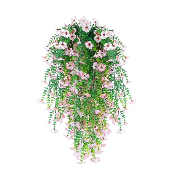 Clearance Artificial flowers under $1,Artificial Hanging Flowers For Outdoors Spring Summer Decoration 4PCS Hanging Plants For Patio Porch Front Yard Window Garden Indoor Decor Spring