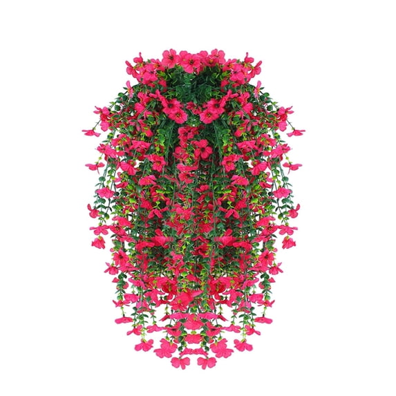 Clearance Artificial flowers under $1,Artificial Hanging Flowers For Outdoors Spring Summer Decoration 4PCS Hanging Plants For Patio Porch Front Yard Window Garden Indoor Decor Spring