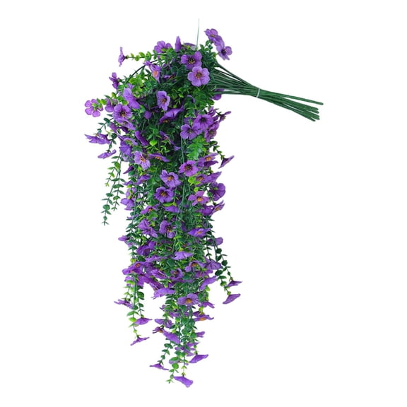 Clearance Artificial flowers under $1,Artificial Hanging Flowers For Outdoors Spring Summer Decoration 4PCS Hanging Plants For Patio Porch Front Yard Window Garden Indoor Decor Spring