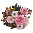 thumbnail image 1 of Clearance Artificial flowers under $1,Artificial Roses Flower Bouquet With Hydrangea Roses Flowers Small Arrangements For Wedding Table Centerpieces Kitchen Home Decorations Photography Props, 1 of 9