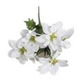 thumbnail image 1 of Clearance Artificial flowers under $1,Bushes For Christmas Decor Silk Fabric Artificial Flower Plant Floral Bouquet For Xmas Tree Holiday Wedding Party Home Decor, 1 of 5