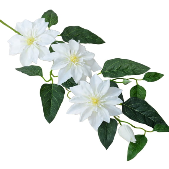 Clearance Artificial flowers under $1,Flower Ornament Silk Decoration Artificial Branch With Stem Green Leaves Home Wedding Party Realistic Artificial Flowers For Indoor Outdoor