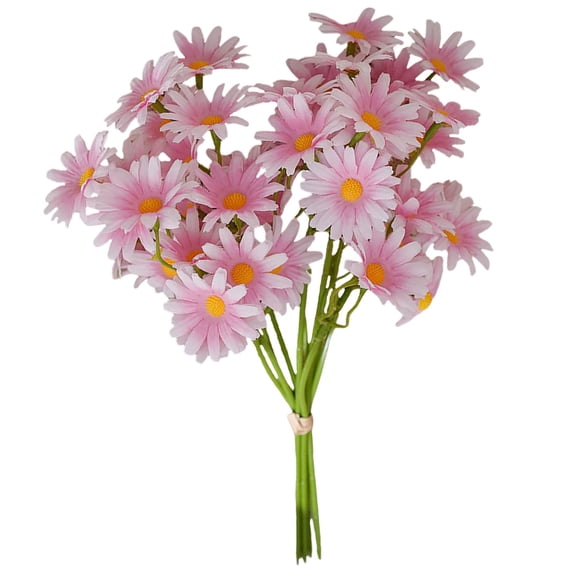 Clearance Artificial flowers under $1,Green And Chrysanthemum Bouquet Realistic Potted Flower Arrangement Non Fading Home Decoration Suitable For Dining Tables Mantelpieces And Desks