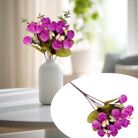 Clearance Artificial flowers under $1,Outdoor Artificial Flowers Colorful Flower Camellia 6pcs With Stem Realistic Rose Wedding Home Table Centerpiece Faux Floral Rose