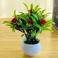 thumbnail image 1 of Clearance Artificial flowers under $1,SPRING PARK Artificial Pot Flowers Potted Flower Arrangements Small Faux Flower In Pots For Home Farmhouse Windowsill Table Centerpieces Shelf Decor, 1 of 1