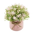 thumbnail image 1 of Clearance Artificial flowers under $10,Artificial Flowers Potted Plants Flowers In POTS Decorate Home Bathroom Kitchen Rustic Table Centerpiece Interior Outdoor Decor, 1 of 9