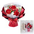 thumbnail image 1 of Clearance Artificial flowers under $10,Bouquet Di Fiori Rose Girasole Garofano Regalo Festa Della Mamma Regalo Mamma San Compleanno Regalo Di Decorazioni, 1 of 5