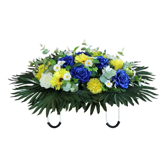 Clearance Artificial flowers under $20,Cemetery Flower Saddle Artificial Cemetery Flower Saddles For Large Artificial Cemetery Flower Cemetery Memorial Flowers For Outdoor Decoration