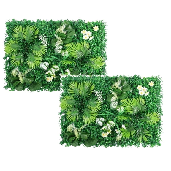 Clearance Artificial flowers under $30,Artificial Hedge Flowers Panels Screening Fern Plants Privacy Fence Faux Hedges Wall Green For Indoor Outdoor Home Balcony Garden Decor