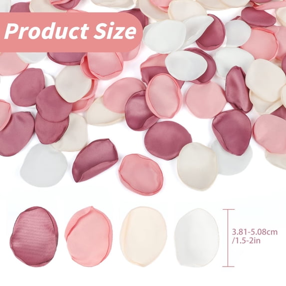 Clearance Artificial flowers under $5,2 Pcs Artificial Rose Petals For Night Flower Girl Flower Petals For Wedding Aisle Table Centerpieces Confetti Table Decoration