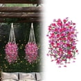 thumbnail image 1 of Clearance Artificial flowers under $5,Artificial Hanging Flowers Plants For Outdoor Fall Decoration 2PCS Faux Look Real For Outside Home Indoor Planter Porch Window Yard Mums Autumn Decor, 1 of 9