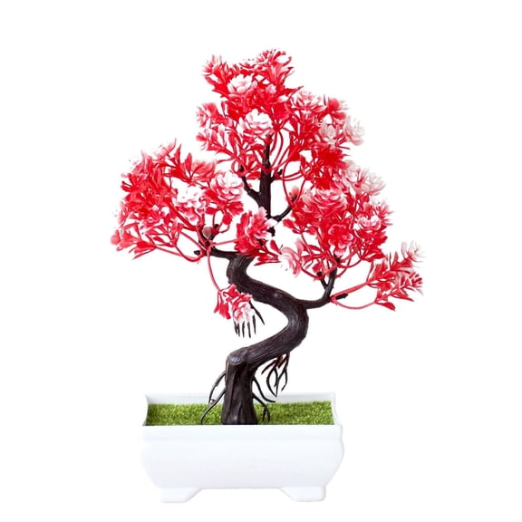 Clearance Artificial flowers under $5,Artificial Plants Bonsai Trees Plants Greenery Japanese Bonsai Tree Desktop Display Simulation Living Room Zen Garden Decoration Indoor Home Décor