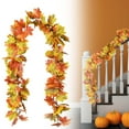 thumbnail image 1 of Clearance Artificial flowers under $5,Fall Garland Maple Leaves Garlands 70in Autumn Garland For Halloween Fireplace Decorations Fall Wedding Outdoor Decor, 1 of 9