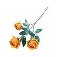 thumbnail image 1 of Clearance Artificial flowers under $1,Three Headed Rose Artificial Flower For Wedding Arrangements Hotel Home Decor Rose Head Flower, 1 of 9