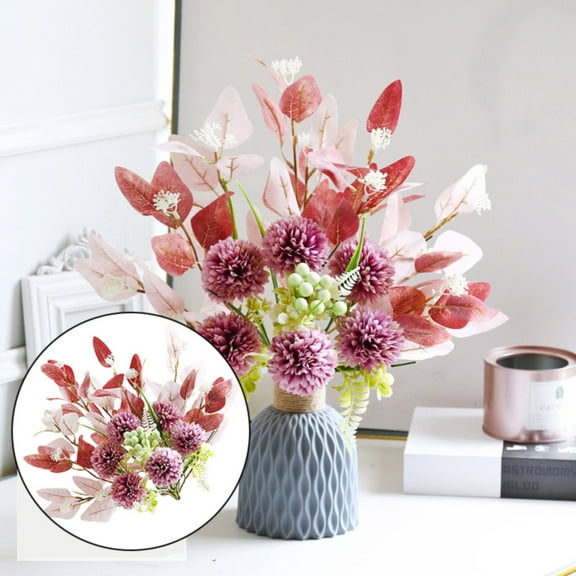 Clearance Artificial flowers under $5,1PC 6 Decoration Bouquet Wedding Chrysanthemum Head Artificial Home Flower Home Decor