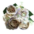 thumbnail image 1 of Clearance Artificial flowers under $5,5 Bundles Artificial Peony Flowers Rose Home Party Wedding Decorative Fake Roses Bouquet, 1 of 1