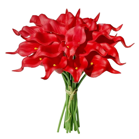 Clearance Artificial flowers under $5,Artificial Calla Flowers 13.4" For Home Kitchen Wedding Table Decoration
