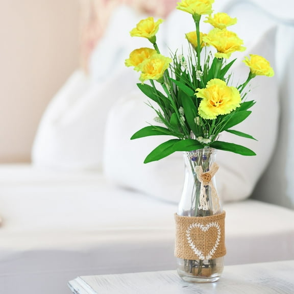 Clearance Artificial flowers under $5,Artificial Flowers 10 Heads Carnations Bouquet For Mother Day Wedding Home Decor Centerpieces Arrangements