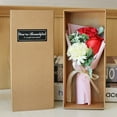 thumbnail image 1 of Clearance Artificial flowers under $5,Mother's Day Gift 3 Roses Soap Flower Carnation Bunch Gift Box, 1 of 2