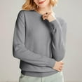 thumbnail image 1 of Asqwmvz Sweater for Women Women's Pullover Sweater Women's Spring And Autumn Winter New Solid Color Knitted Sweater With Roundneck Undercover And Style Long Sleeve Hoodie S-2XL, 1 of 5