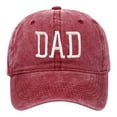 thumbnail image 1 of Clearance! Audhol Dad Gifts Dad 2025 Promoted To Dad 2025 Hats for Men Aesthetic Washed Distressed Baseball Cap Dad Embroidered Pigment Dyed Profile Cotton Cap Dad Hat Wine One Size, 1 of 4
