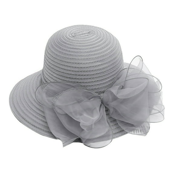 Clearance! Audhol Fascinators for Women Kentucky Derby Hats Women's Church Dress Fascinator Bridal Cap British Tea Party Wedding Hat Church Hats for Women 2025 Grey One Size