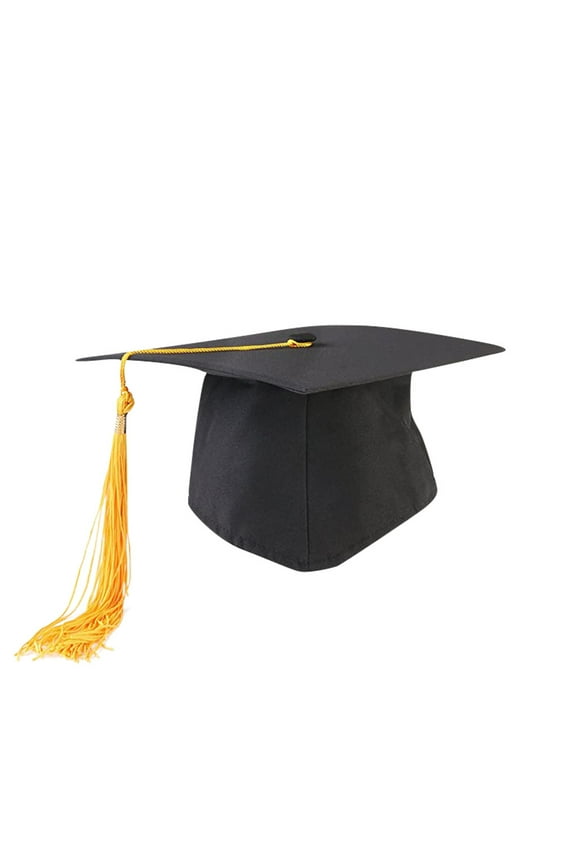 Clearance! Audhol Graduation Cap Neutral Adult Child Graduation Cap with Tassel Adjustable High School University Black Graduation Cap Yellow One Size