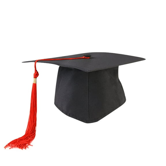 Clearance! Audhol Graduation Cap Neutral Adult Child Graduation Cap with Tassel Adjustable High School University Black Graduation Cap Red One Size