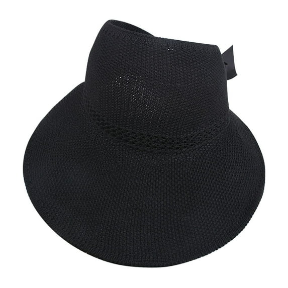 Clearance! Audhol Hats for Women Women Ladies Summer Hat Floppy Beach Sunscreen Cycling Adjustable Cap Straw Hat Sun Hats for Women Black One Size