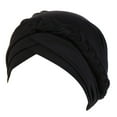 thumbnail image 1 of Clearance! Audhol Undercaps for Hijab No Slip Women Solid Plait india Hat Muslim Ruffle Cancer Chemo Beanie Turban Wrap Cap Muslim Head Coverings for Women Black One Size, 1 of 2