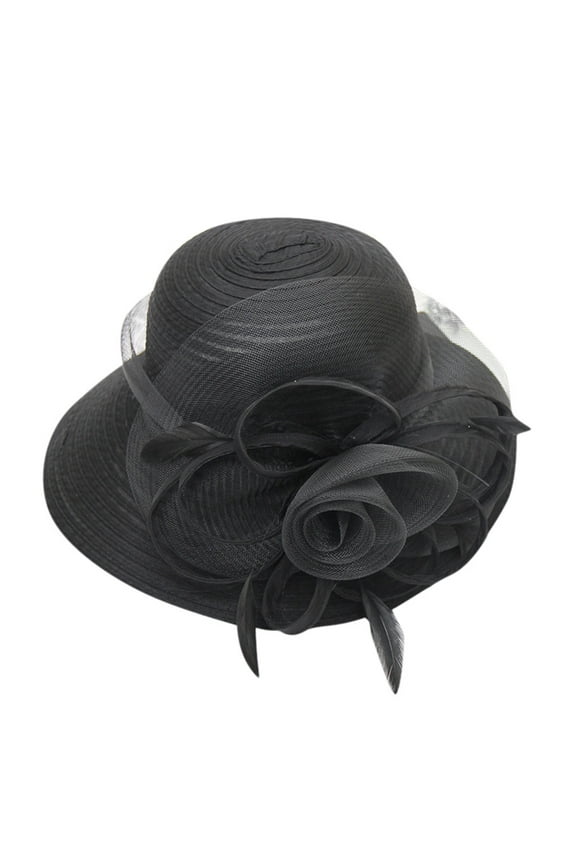 Clearance! Audhol Women Church Hats Women's Church Kentucky Daily Cap Fascinator Bridal Tea Party Wedding Hat Easter Hat Black A