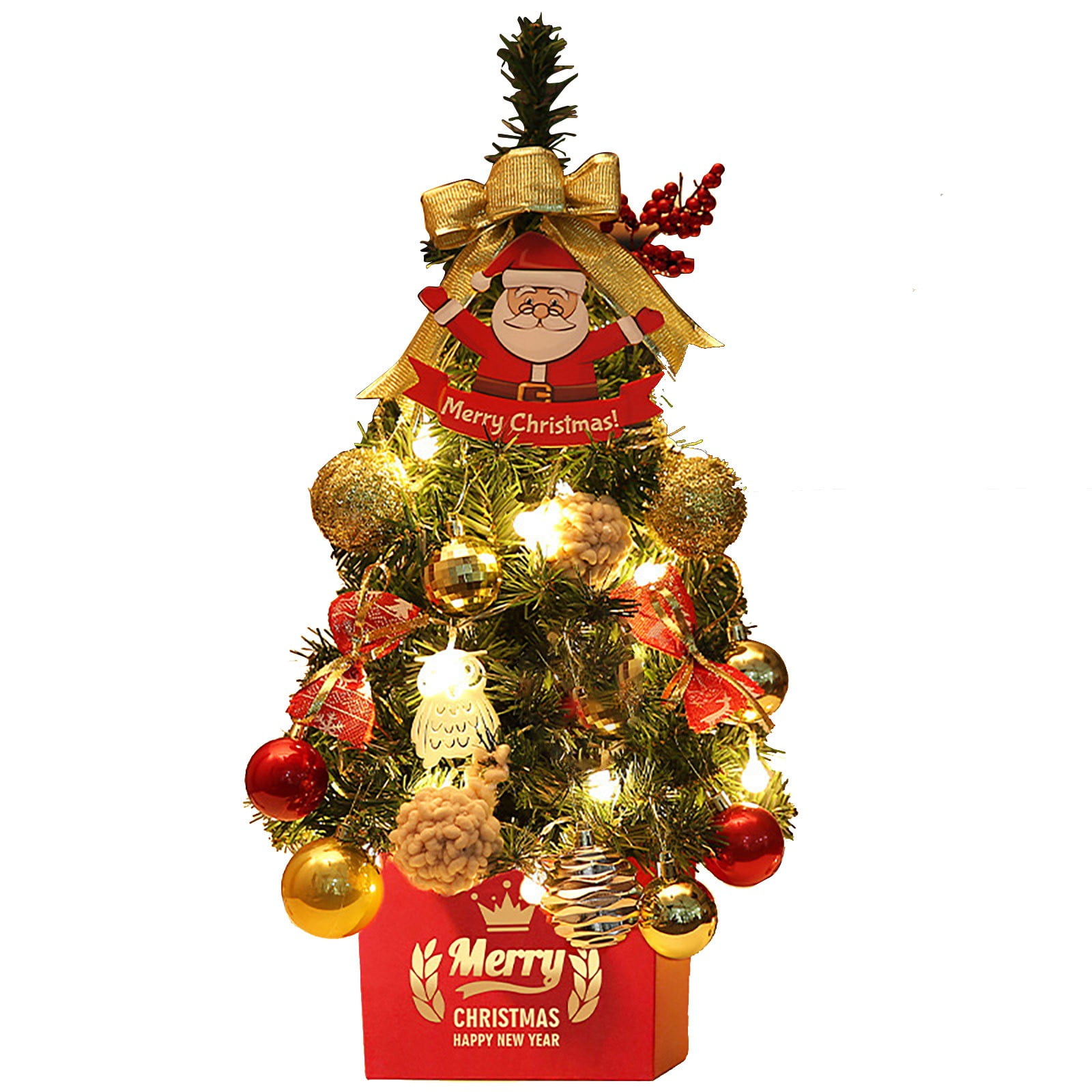 Clearance! Awuniuwa Home Decor Tabletop Christmas Tree Mini Artificial