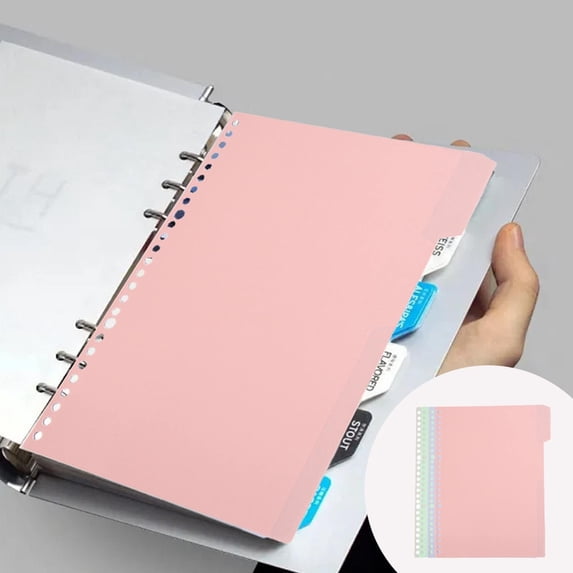 B5 Loose-Leaf Refill 4 Colors Pp Plastic Macaron A4 Divider