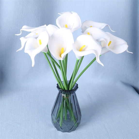 Clearance BANEX Artificial Artificial Calla Flowers Wedding Bouquet Flower Decor Flower 10Pcs Home Decoration Faux Calla Lilies Flower Turquoise Flowers Clearance Sales White