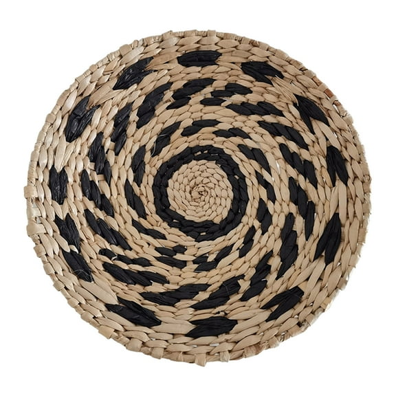 Clearance BANEX Boho Wall Basket Decor - Flat Woven Basket Wall Hanging Decor, Handmade Rattan Wicker Seagrass Home Wall Baskets Decor Clearance Sales Diameter 9.8in