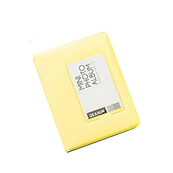 Clearance BAOQIN 64 Pockets&nbsp;Mini&nbsp;Photo Album&nbsp;2.15X3.4 Photo Album for 2X3 Inch Film&nbsp;Evo/12/11/99/90/7+/ Liplay 3 for Mini Camera Album （Yellow)